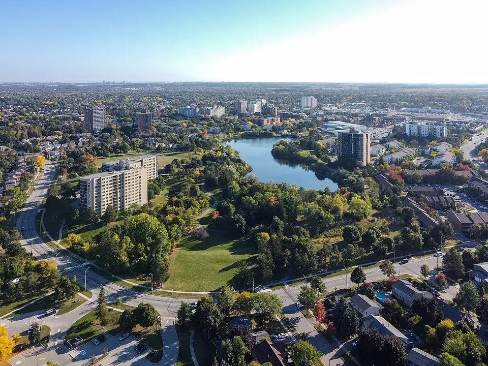 Lake Aquitaine from above, 2023