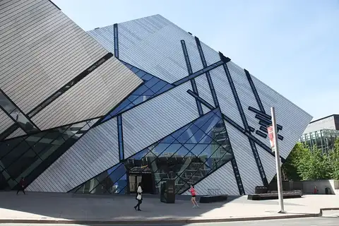 The angular glass and metal Michael Lee-Chin Crystal at the Royal Ontario Museum in Toronto