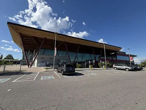 Aaniin Community Centre exterior in Markham, photographed 2025