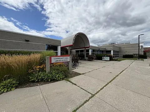 Milliken Mills Community Centre exterior in Markham, photographed 2024