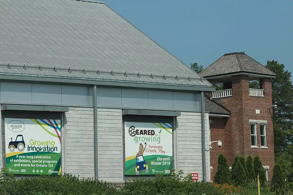 Markham Museum exterior in Markham, photographed 2018